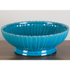 Danny's Fine Porcelain Home Decor Danny's Fine Porcelain Deep Sea Turquoise Stripped Round Basin