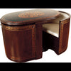 Danny's Fine Porcelain Home Decor Danny's Fine Porcelain Desk W/2 Chairs, Tallow N1186