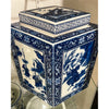 Danny's Fine Porcelain Home Decor Danny's Fine Porcelain Diamond Shaped Jar - Blue & White