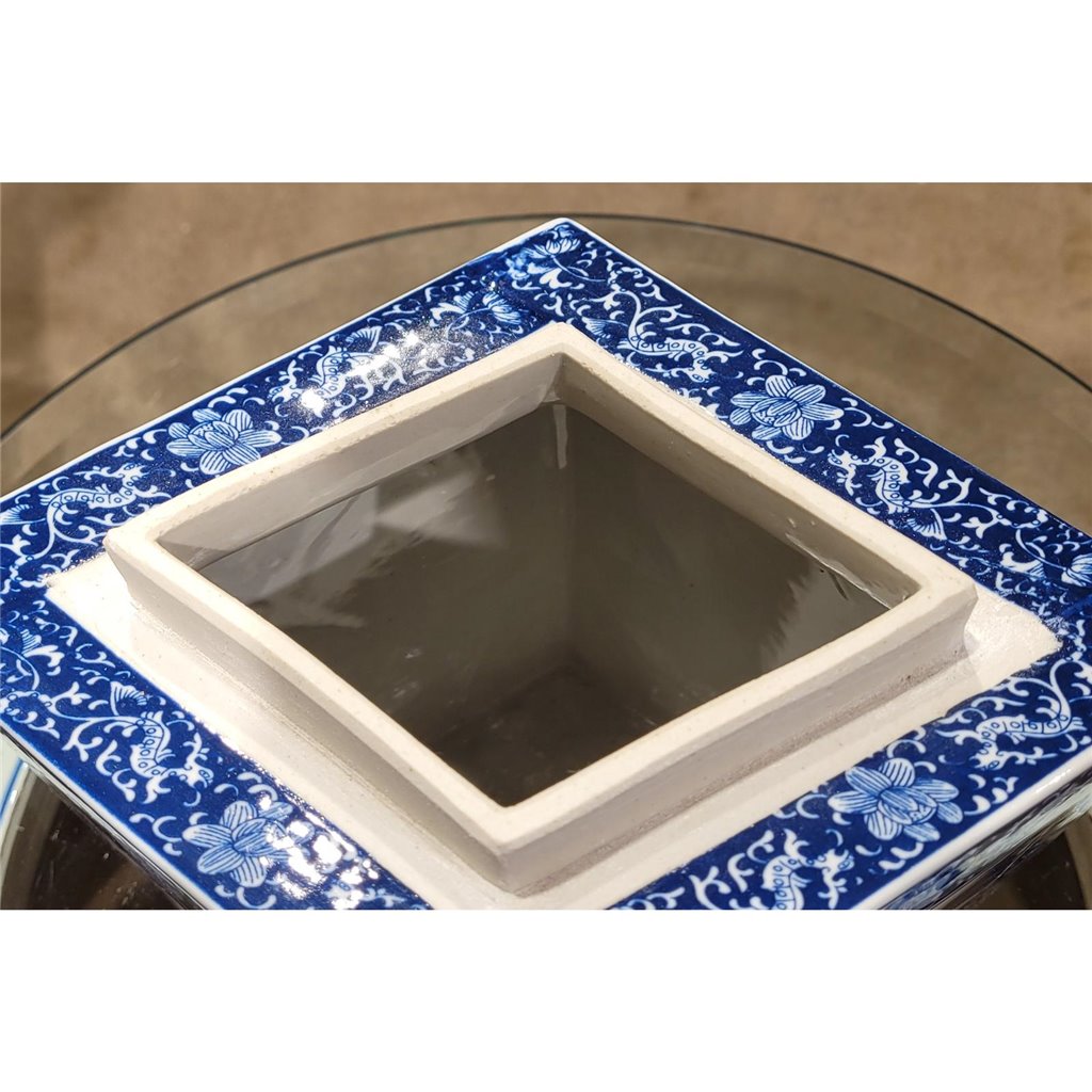 Danny's Fine Porcelain Home Decor Danny's Fine Porcelain Diamond Shaped Jar - Blue & White
