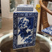 Danny's Fine Porcelain Home Decor Danny's Fine Porcelain Diamond Shaped Jar - Blue & White