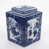Danny's Fine Porcelain Home Decor Danny's Fine Porcelain Diamond Shaped Jar - Blue & White