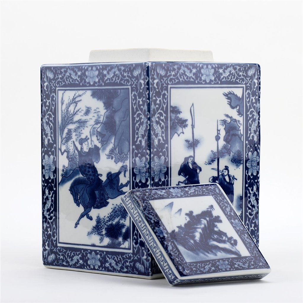 Danny's Fine Porcelain Home Decor Danny's Fine Porcelain Diamond Shaped Jar - Blue & White