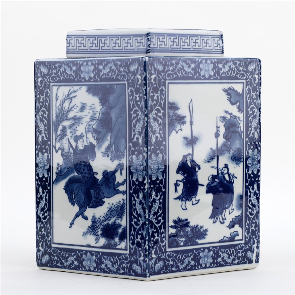 Danny's Fine Porcelain Home Decor Danny's Fine Porcelain Diamond Shaped Jar - Blue & White