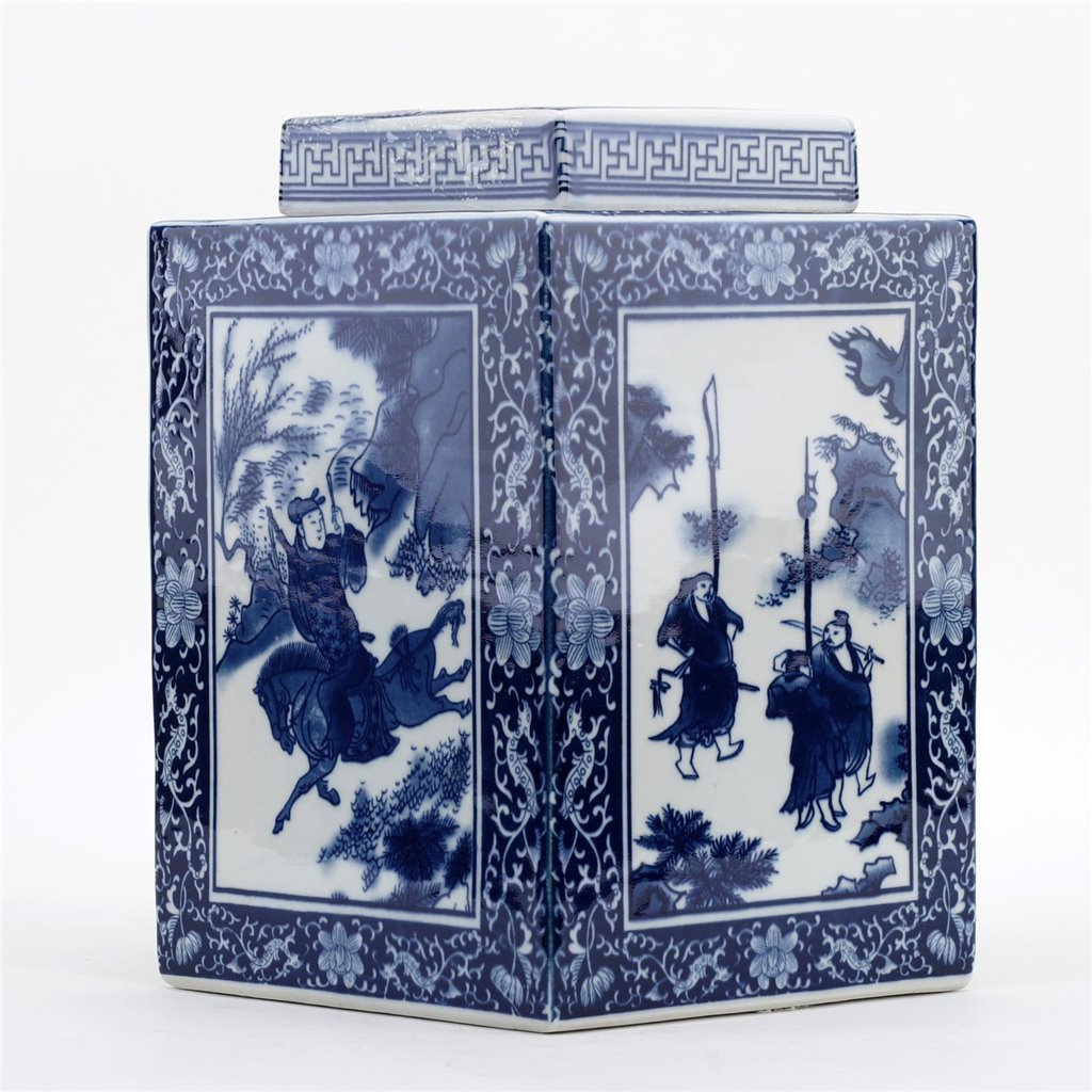 Danny's Fine Porcelain Home Decor Danny's Fine Porcelain Diamond Shaped Jar - Blue & White