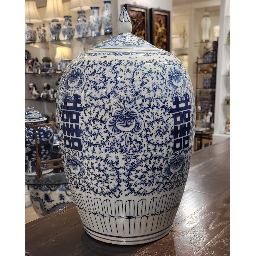 Danny's Fine Porcelain Home Decor Danny's Fine Porcelain Double Happiness Melon Jar