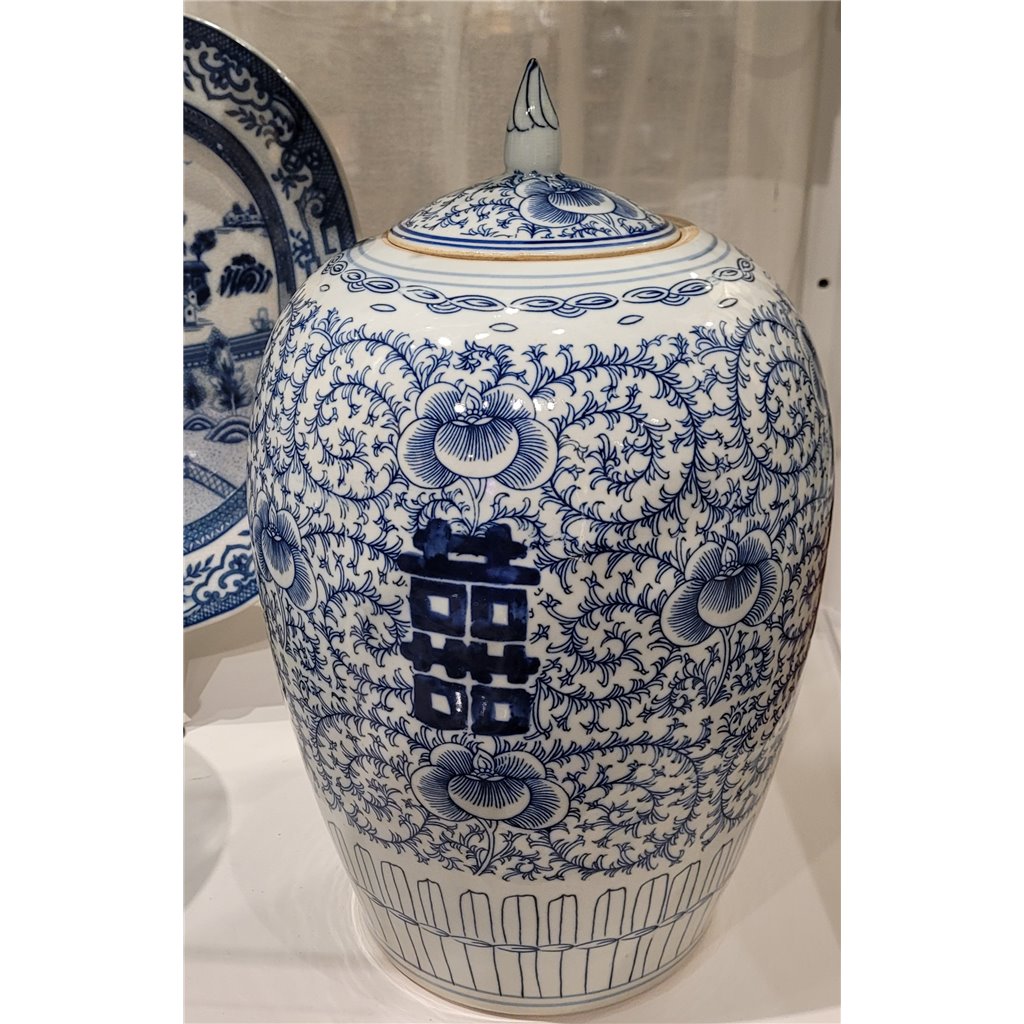 Danny's Fine Porcelain Home Decor Danny's Fine Porcelain Double Happiness Melon Jar
