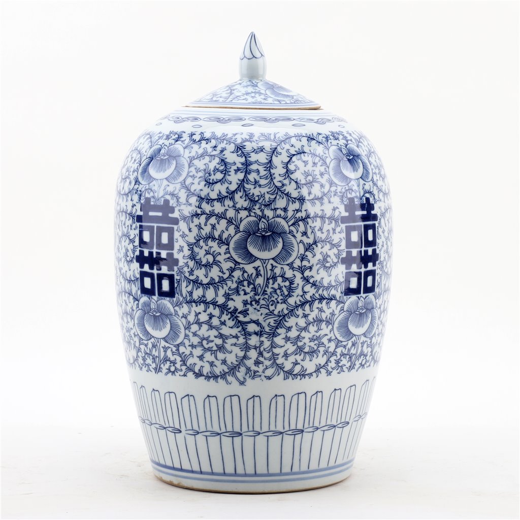 Danny's Fine Porcelain Home Decor Danny's Fine Porcelain Double Happiness Melon Jar