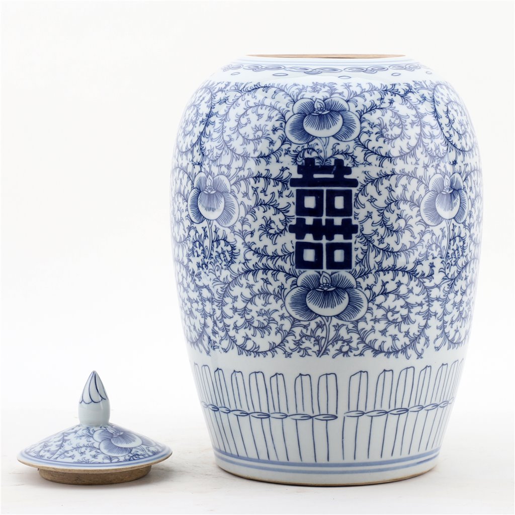 Danny's Fine Porcelain Home Decor Danny's Fine Porcelain Double Happiness Melon Jar