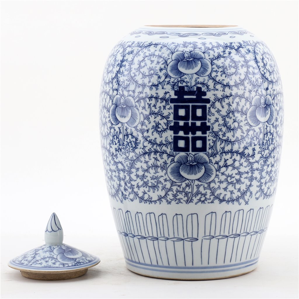 Danny's Fine Porcelain Home Decor Danny's Fine Porcelain Double Happiness Melon Jar