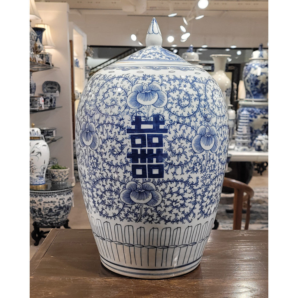 Danny's Fine Porcelain Home Decor Danny's Fine Porcelain Double Happiness Melon Jar