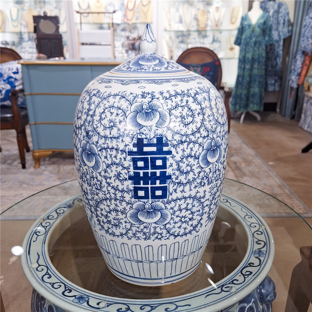 Danny's Fine Porcelain Home Decor Danny's Fine Porcelain Double Happiness Melon Jar