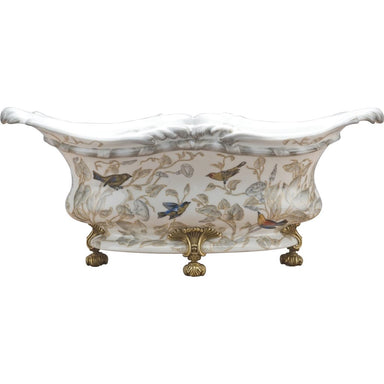 Danny's Fine Porcelain Home Decor Danny's Fine Porcelain Elongated Basin With Bronze Accent-Tessa 60309