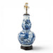 Danny's Fine Porcelain Home Decor Danny's Fine Porcelain Elongated Gourd Lamp-Blue and White Birds(2-847-19) Blue and White Porcelain
