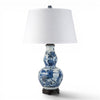Danny's Fine Porcelain Home Decor Danny's Fine Porcelain Elongated Gourd Lamp-Blue and White Birds(2-847-19) Blue and White Porcelain
