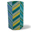 Danny's Fine Porcelain Home Decor Danny's Fine Porcelain Emerald Chevron Boxtall Faceted Box Featuring Bold Diagonal Chevron - CLOSEOUT SAMPLE SALE