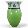 Danny's Fine Porcelain Home Decor Danny's Fine Porcelain Emerald Crest Vaseglossy Green Vase Featuring A Sculptural - CLOSEOUT SAMPLE SALE