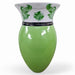 Danny's Fine Porcelain Home Decor Danny's Fine Porcelain Emerald Crest Vaseglossy Green Vase Featuring A Sculptural - CLOSEOUT SAMPLE SALE