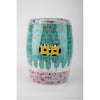 Danny's Fine Porcelain Home Decor Danny's Fine Porcelain Famille Rose Bok Choy Porcelain Garden Stool Expertly Hand-Painted and