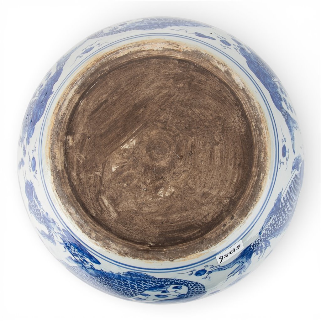 Danny's Fine Porcelain Home Decor Danny's Fine Porcelain Fishbowl-Blue and White Fish