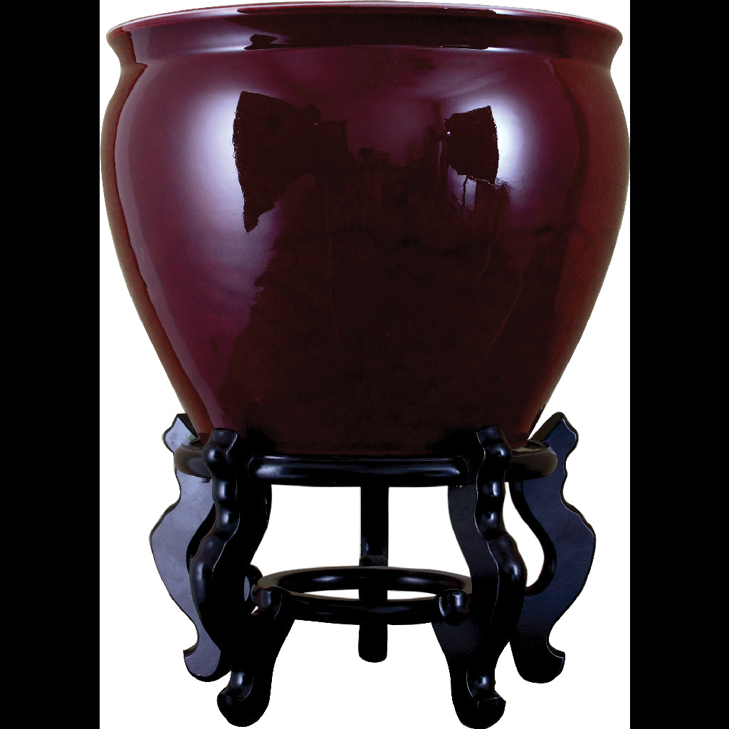 Danny's Fine Porcelain Home Decor Danny's Fine Porcelain Fishbowl - Oxblood Red 41016