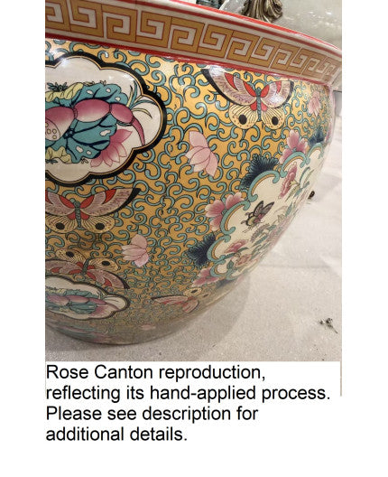 Danny's Fine Porcelain Home Decor Danny's Fine Porcelain Fishbowl Rose Medallion 18-Inch – Rose Medallion Porcelain Fishbowl