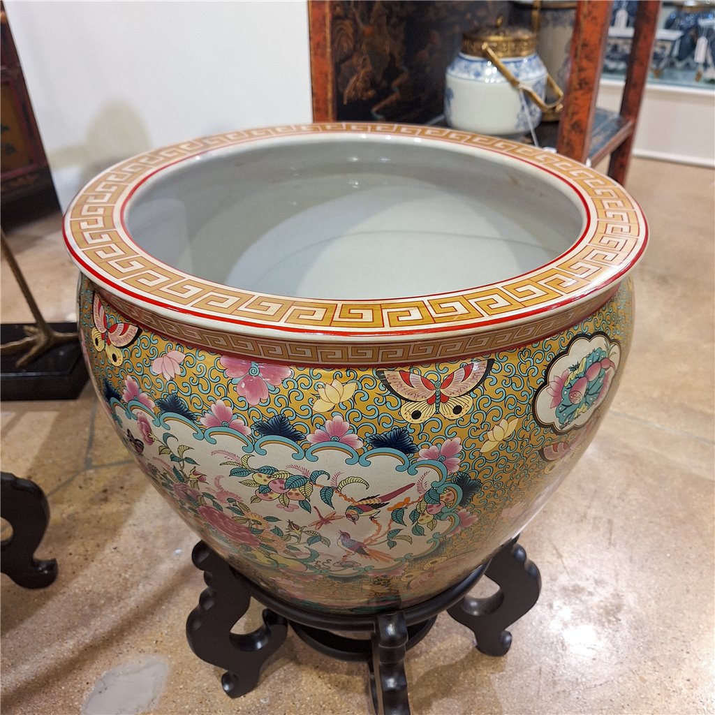 Danny's Fine Porcelain Home Decor Danny's Fine Porcelain Fishbowl Rose Medallion 18-Inch – Rose Medallion Porcelain Fishbowl