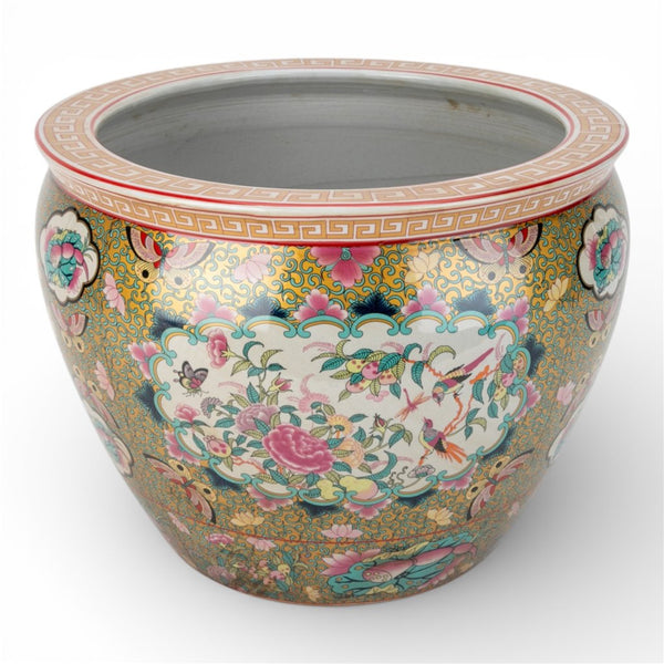 Danny's Fine Porcelain Home Decor Danny's Fine Porcelain Fishbowl Rose Medallion 18-Inch – Rose Medallion Porcelain Fishbowl