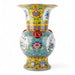 Danny's Fine Porcelain Home Decor Danny's Fine Porcelain Flaring Vase with Vibrant Blue and Yellow Floral Pattern
