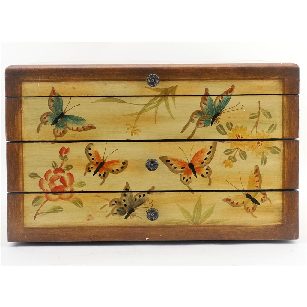 Danny's Fine Porcelain Home Decor Danny's Fine Porcelain Flatware Box/Jewelry Box - Butterfly