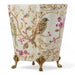 Danny's Fine Porcelain Home Decor Danny's Fine Porcelain Floral & Bird Pattern Oval Planter with Bronze Ormolu in Spring