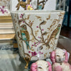 Danny's Fine Porcelain Home Decor Danny's Fine Porcelain Floral & Bird Pattern Oval Planter with Bronze Ormolu in Spring