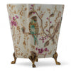 Danny's Fine Porcelain Home Decor Danny's Fine Porcelain Floral & Bird Pattern Oval Planter with Bronze Ormolu in Spring