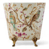 Danny's Fine Porcelain Home Decor Danny's Fine Porcelain Floral & Bird Pattern Oval Planter with Bronze Ormolu in Spring