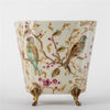 Danny's Fine Porcelain Home Decor Danny's Fine Porcelain Floral & Bird Pattern Oval Planter with Bronze Ormolu in Spring