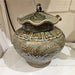 Danny's Fine Porcelain Home Decor Danny's Fine Porcelain Floral Pattern Round Basin with Bronze Ormolu in Twine Garden