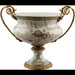 Danny's Fine Porcelain Home Decor Danny's Fine Porcelain Floral Pattern Round Basin with Bronze Ormolu in Twine Garden