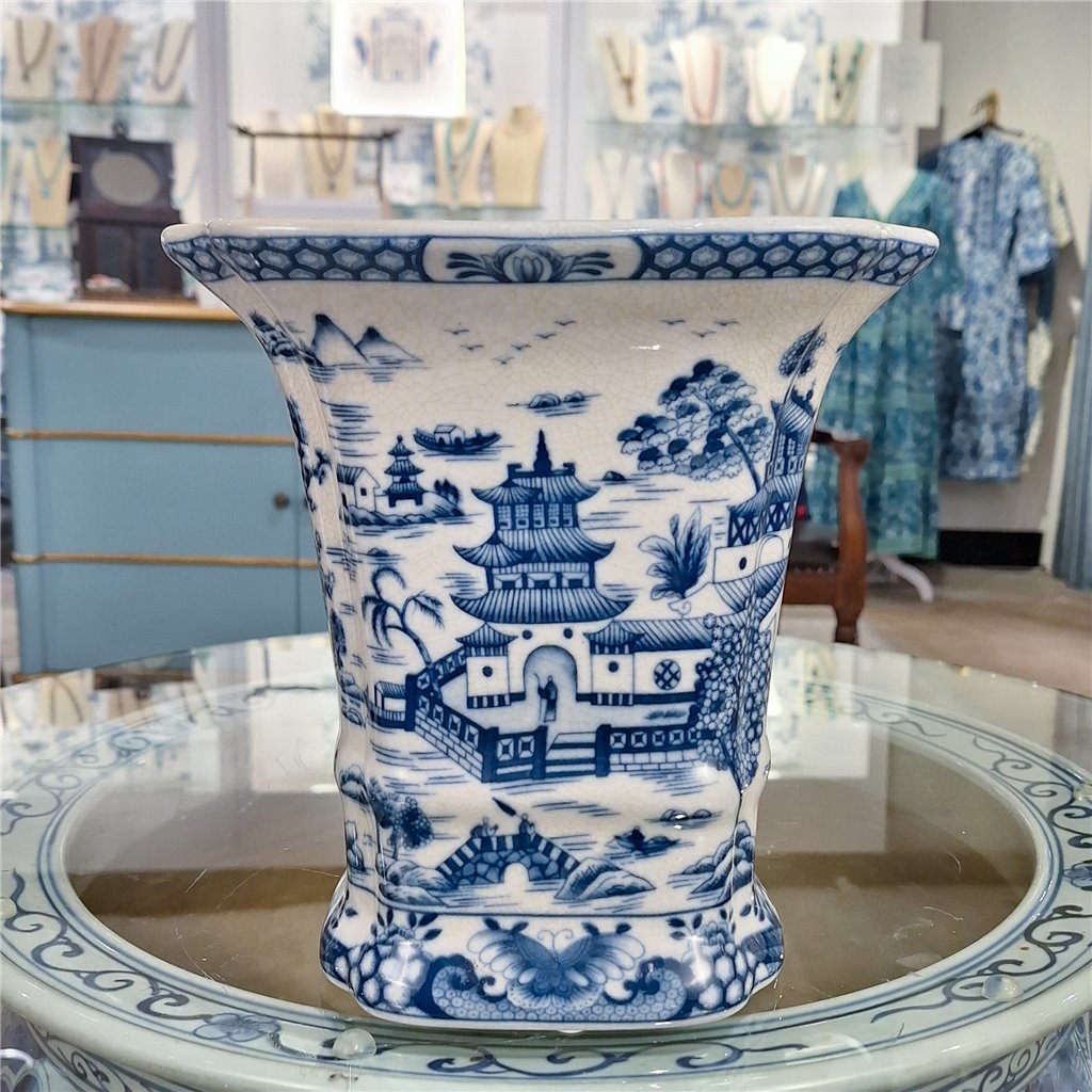 Danny's Fine Porcelain Home Decor Danny's Fine Porcelain Flower Vase - Blue Willow