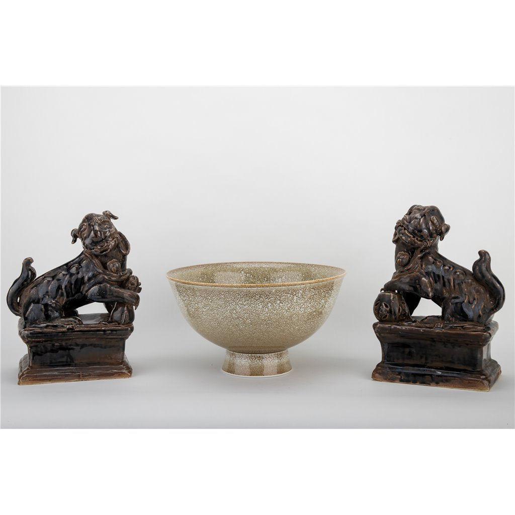 Danny's Fine Porcelain Home Decor Danny's Fine Porcelain Foo Dog Aged Black - Pair 51150