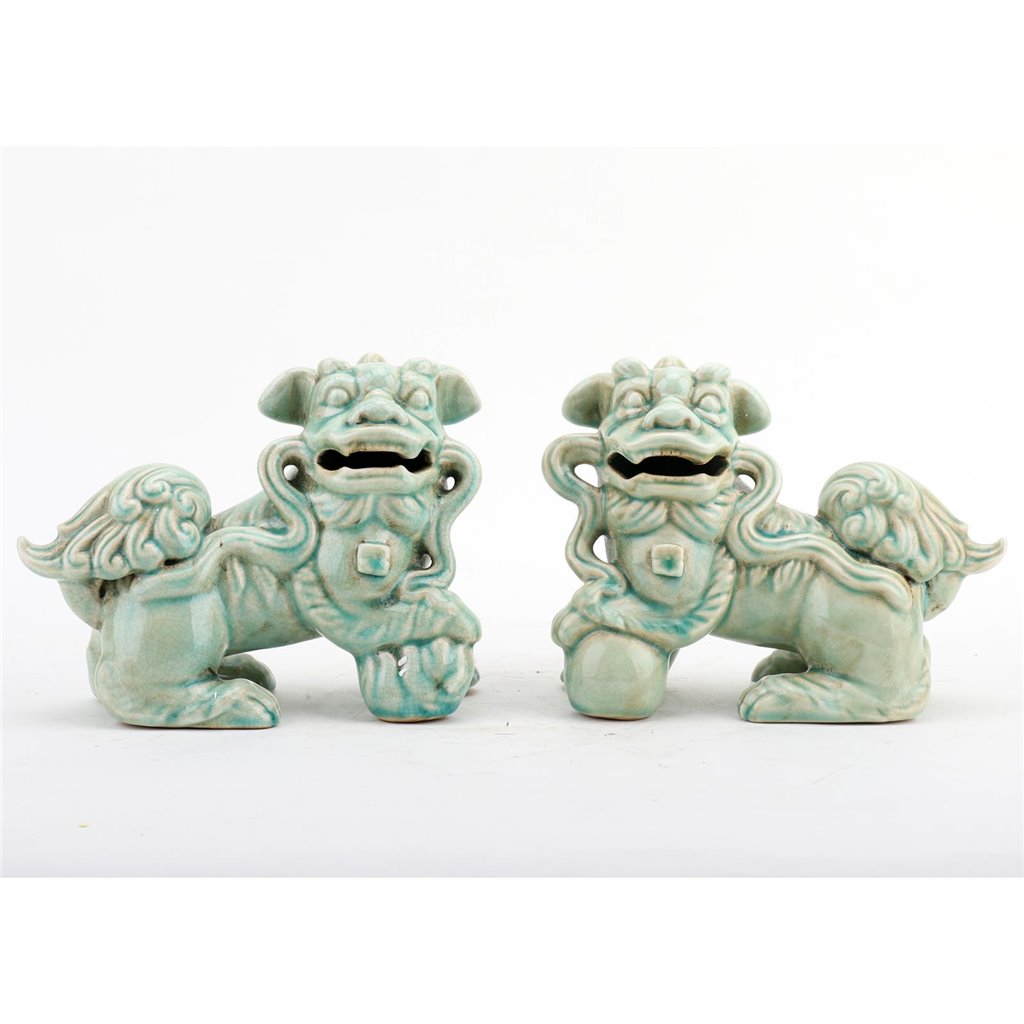 Danny's Fine Porcelain Home Decor Danny's Fine Porcelain Foo Dog Lion Celadon