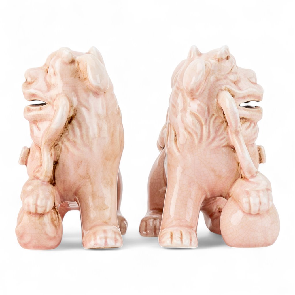 Danny's Fine Porcelain Home Decor Danny's Fine Porcelain Foo Dog Lion Pink