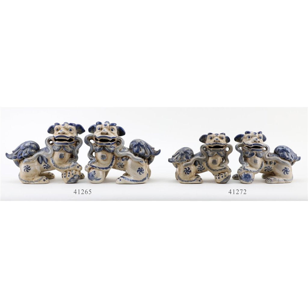 Danny's Fine Porcelain Home Decor Danny's Fine Porcelain Foo Dog Pair of Mythological Figurines Symbolized Lucky