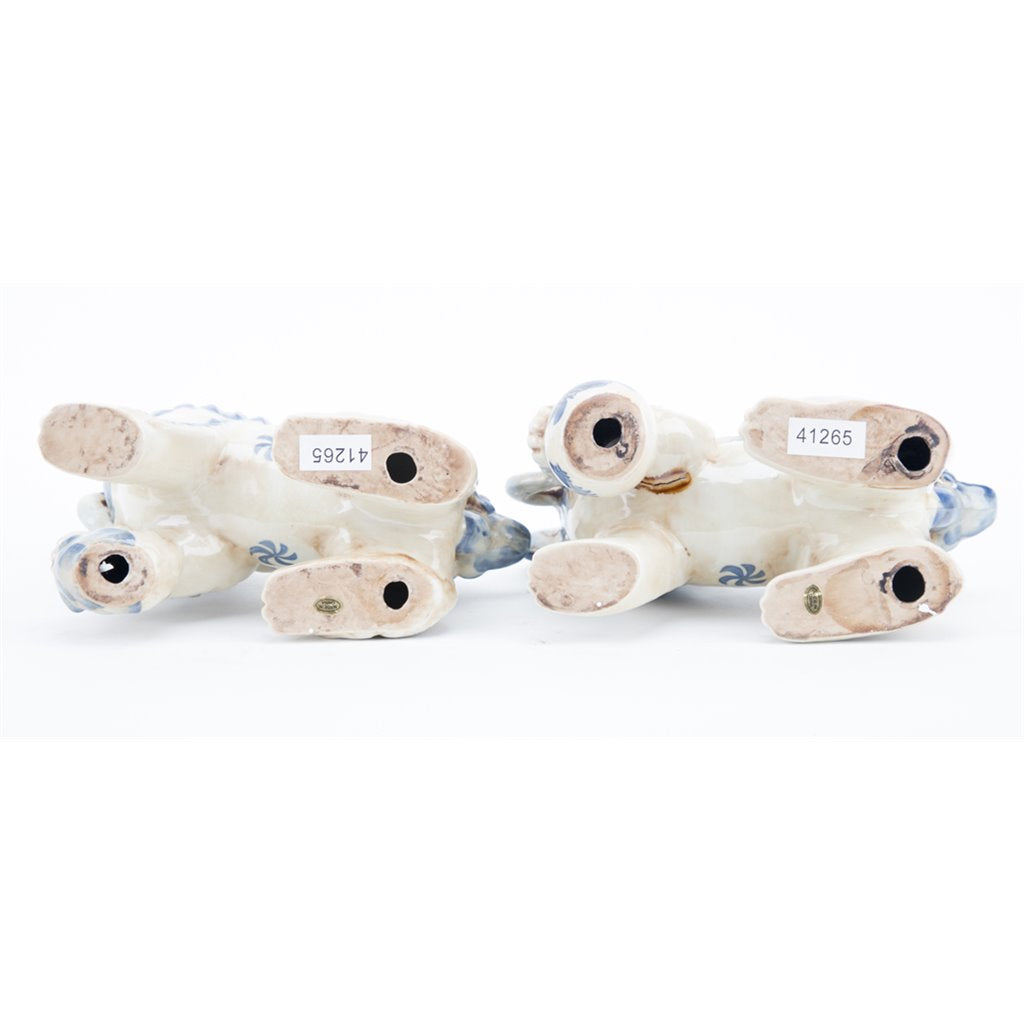 Danny's Fine Porcelain Home Decor Danny's Fine Porcelain Foo Dog Pair of Mythological Figurines Symbolized Lucky