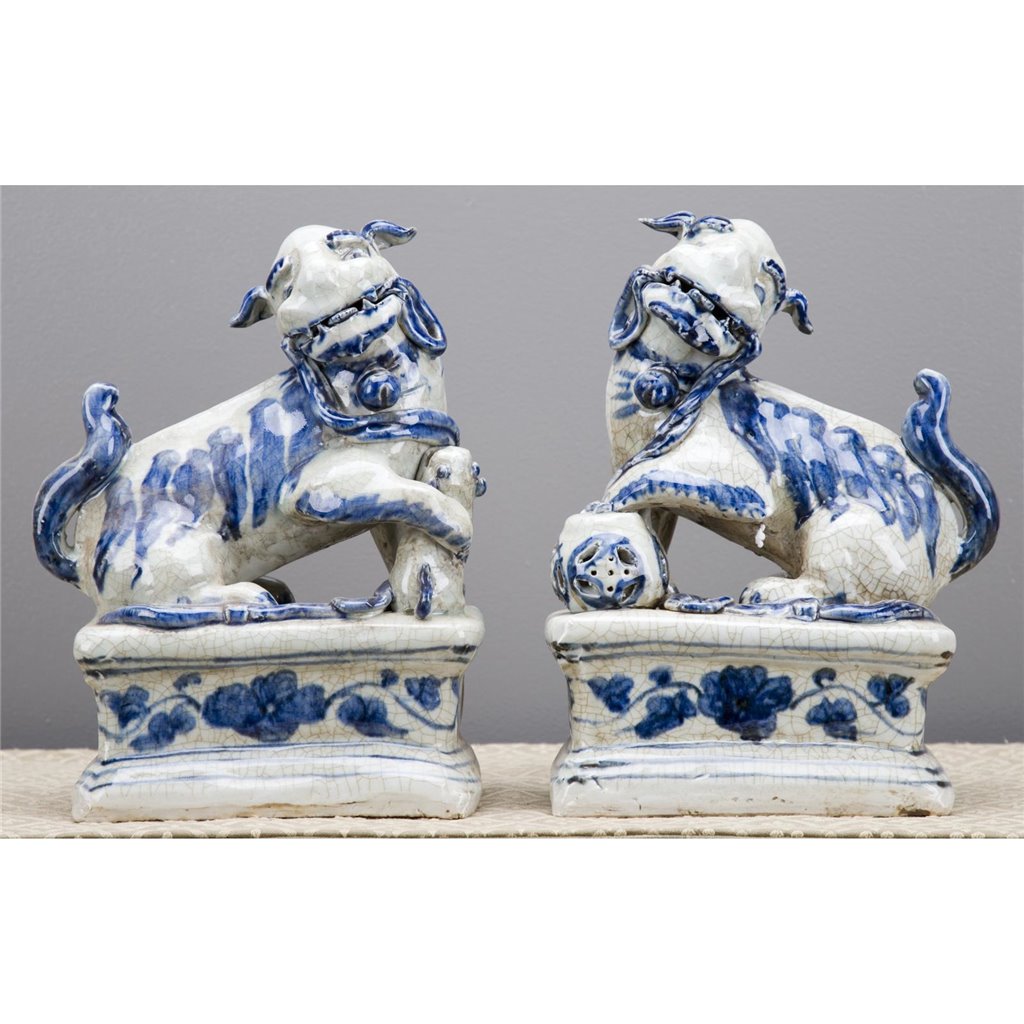Danny's Fine Porcelain Home Decor Danny's Fine Porcelain Foo Dogs Pair 50618