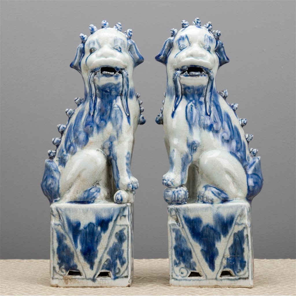 Danny's Fine Porcelain Home Decor Danny's Fine Porcelain Foo Dogs Pair 50619