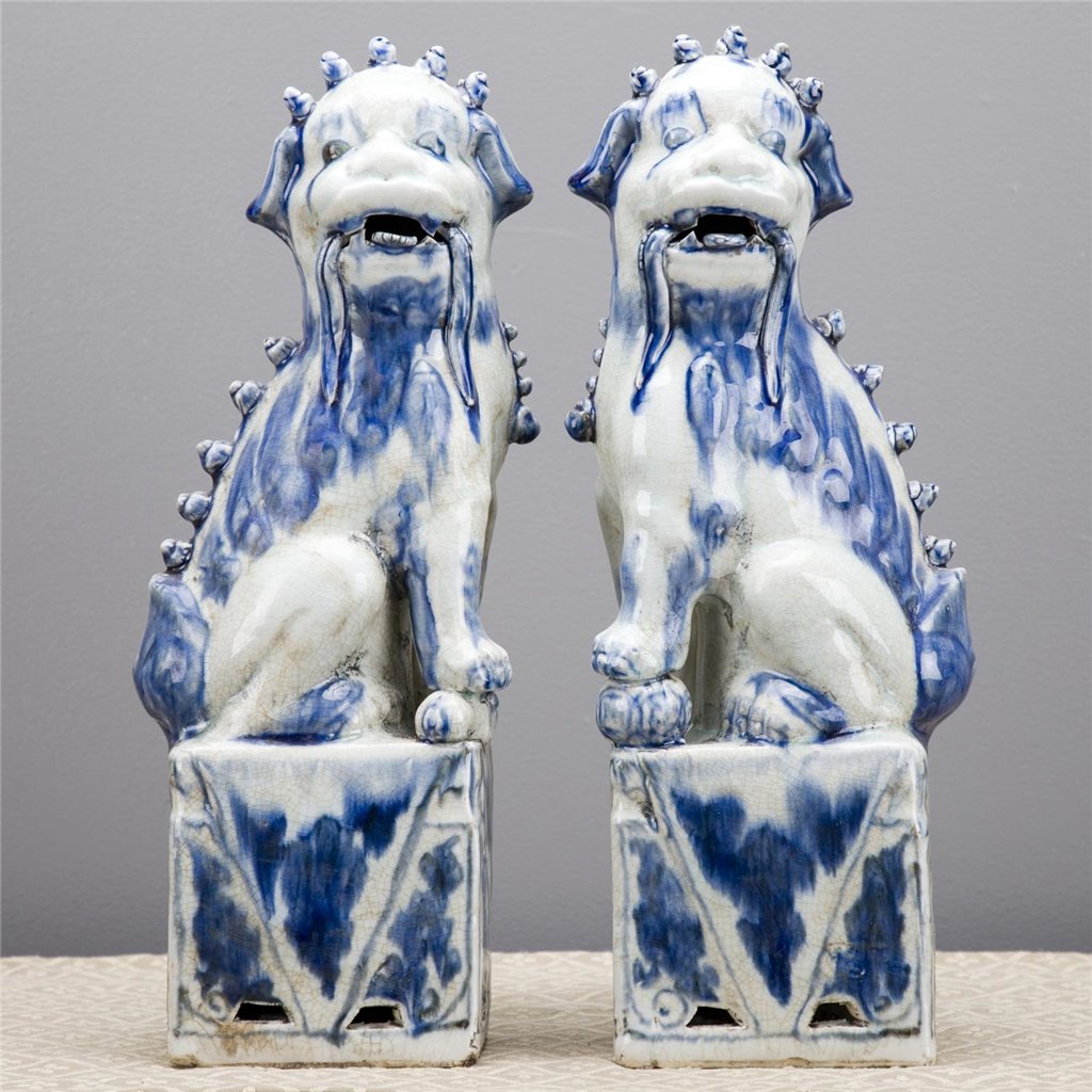 Danny's Fine Porcelain Home Decor Danny's Fine Porcelain Foo Dogs Pair 50619