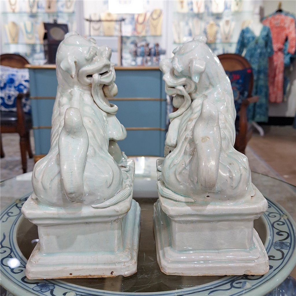 Danny's Fine Porcelain Home Decor Danny's Fine Porcelain Foo Dogs (Pr) - old celadon KS1008