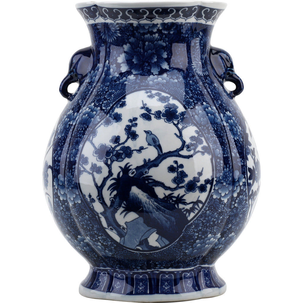 Danny's Fine Porcelain Home Decor Danny's Fine Porcelain Foo Lun Vase -Blue & White