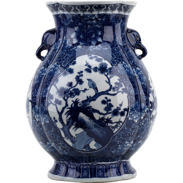 Danny's Fine Porcelain Home Decor Danny's Fine Porcelain Foo Lun Vase -Blue & White