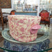 Danny's Fine Porcelain Home Decor Danny's Fine Porcelain Footbath-Pink Florets Large Size – Pink Florets Porcelain Cachepot